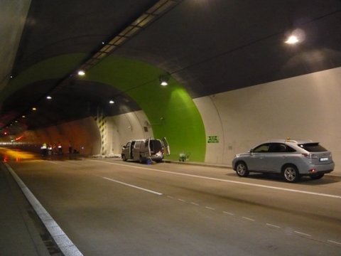 Tunnel - Injektion des Sicherungs-Injektions-Systems, Klimkovice.